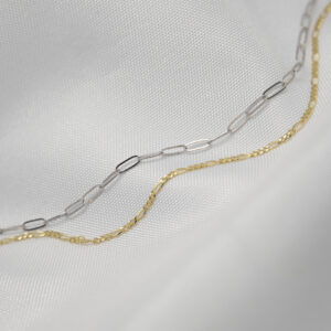 Paperclip 14kt White Gold Chain