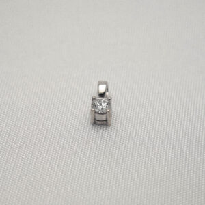 SOL Diamond Pendant 18kt White Gold