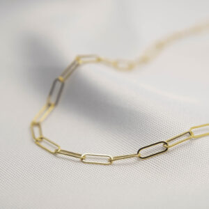 Paperclip 18kt Yellow Gold 7" Bracelet