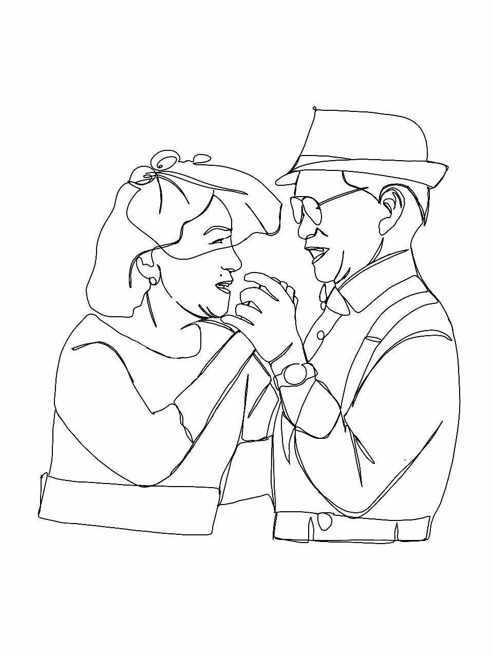 Portrait Line Art with 2-3 Person / Pet - Image 3