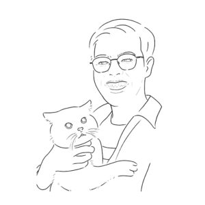 Portrait Line Art with 2-3 Person / Pet